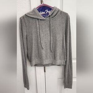 Alo cropped gray sweatshirt size S